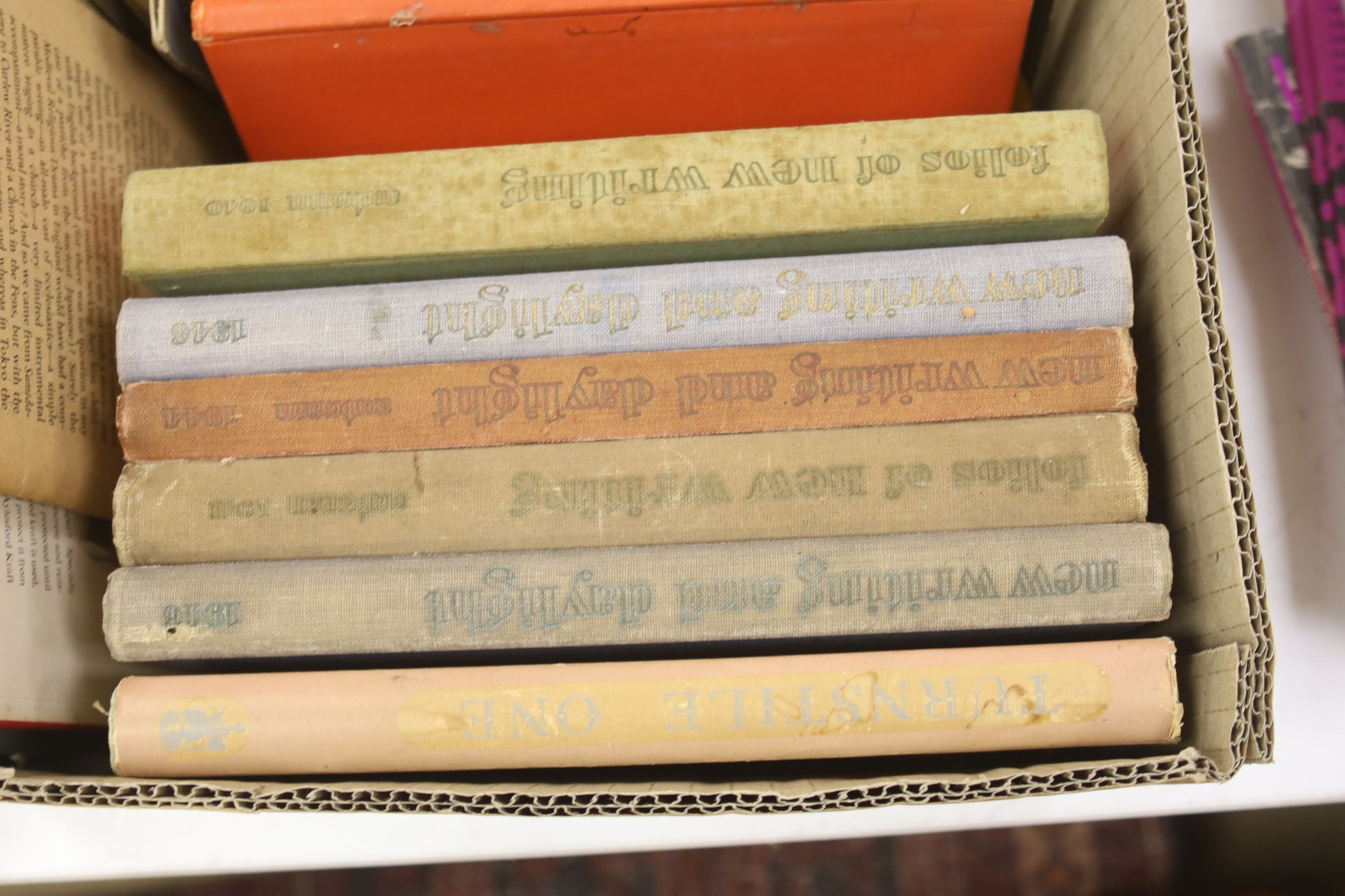Orwell, George. The Road to Wigan Pier. Left Book Club edition. photo plates, limp orange cloth. 1937; together with a literary selection of 20th century booklets and pamphlet material
